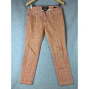 Lucky Cropped Capri Denim Jeans Womens Size 4 /27 Casual Chic Pattern